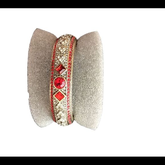 Black with red decorative polyester blouse - Picture 5 of 5